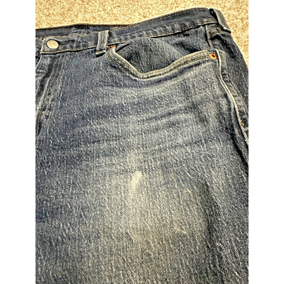 Levi’s 505 Men’s Jeans W38 L30 Dark Wash Straight Leg Denim - Picture 7 of 13